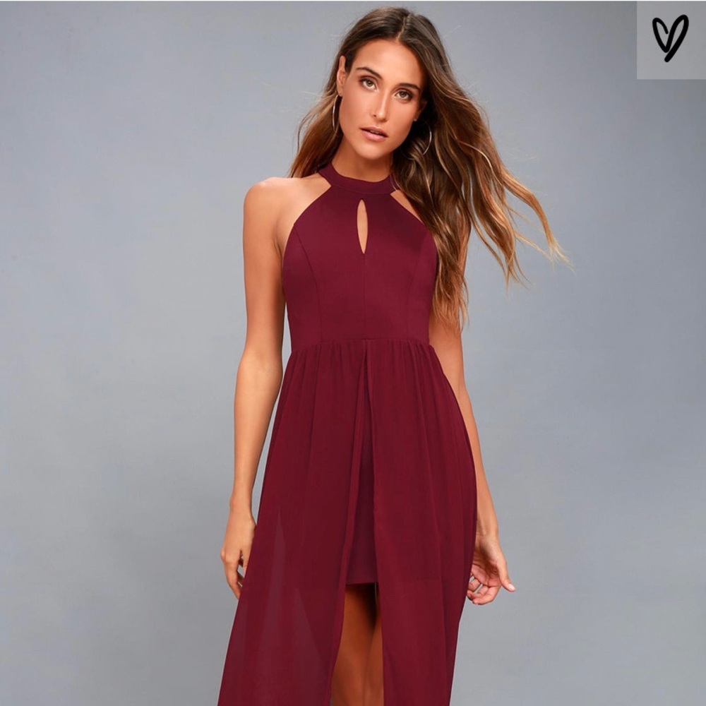 Lulus Burgundy Maxi Dress
